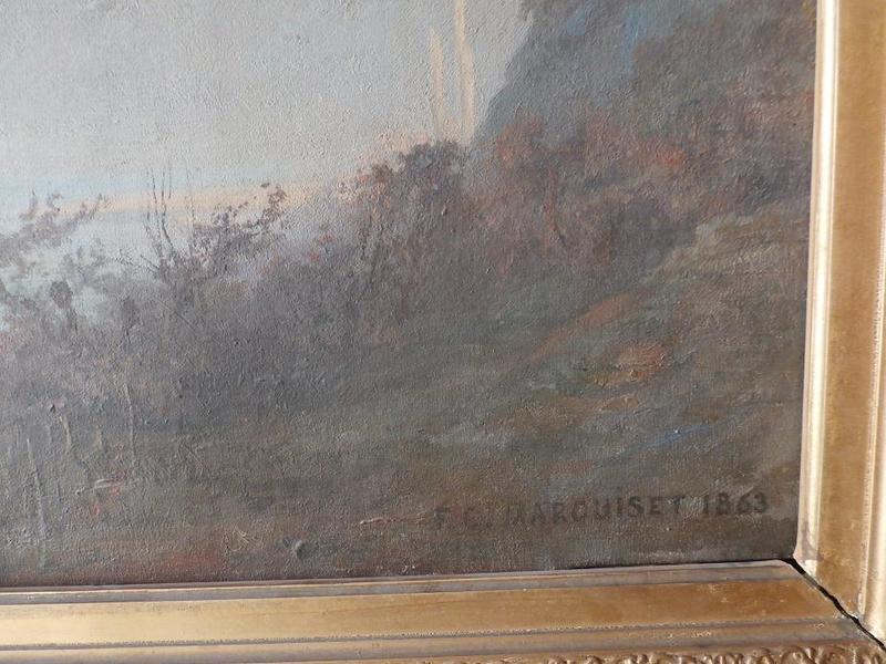 Paysage de montagne / Francois Camille Marquiset (signature)