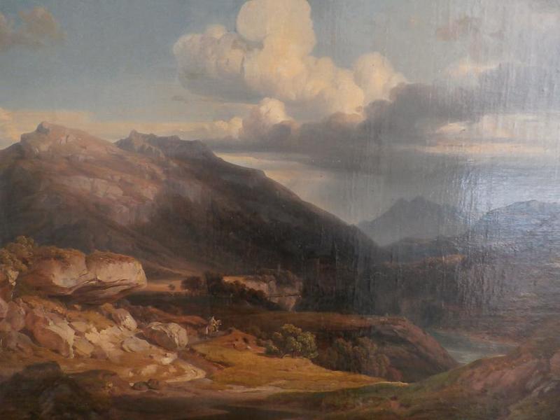 Paysage montagneux au cavalier / Johann Gottfried Steffan (détail 1)