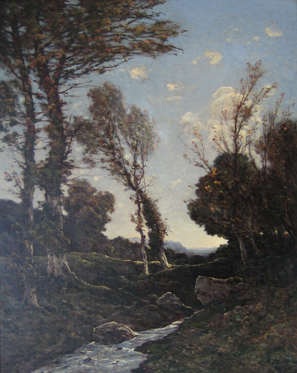 Le ruisseau / Henri-Joseph Harpignies (huile sur toile finale)