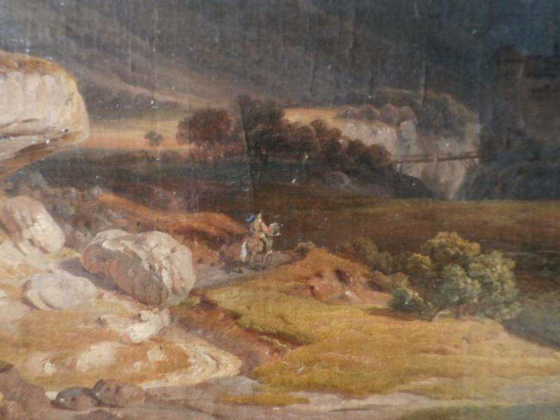 Paysage montagneux au cavalier / Johann Gottfried Steffan (détail 2)