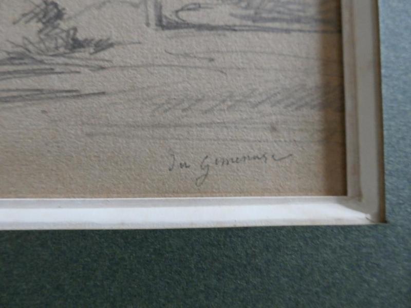 Paysage (dessin) / Gustave Courbet (détail 1)